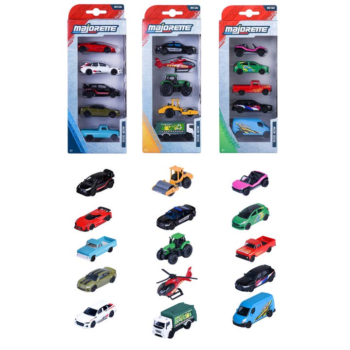 Majorette Ride Now Cars 5PC Set for wholesale by Toysmith