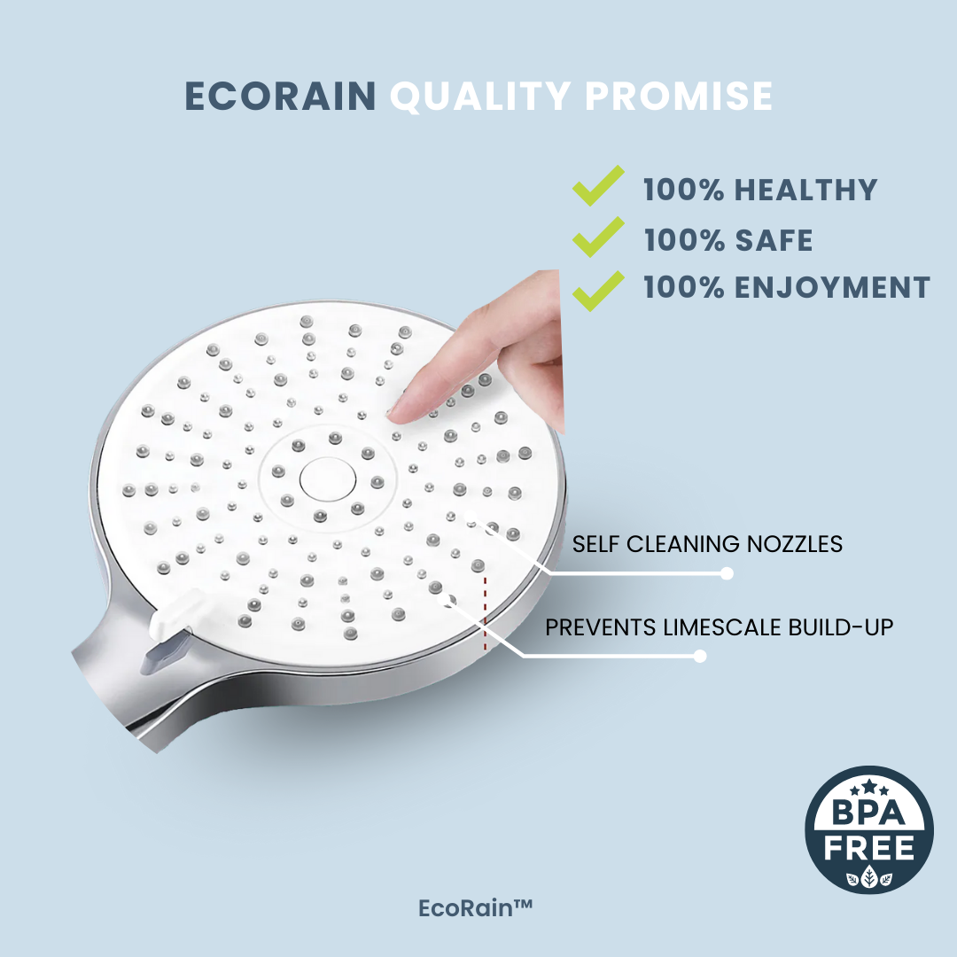 EcoRain - Venta al por mayor Alcachofas de ducha - Alcachofa de ducha EcoRain para ahorrar agua, 12 cm, cromada7