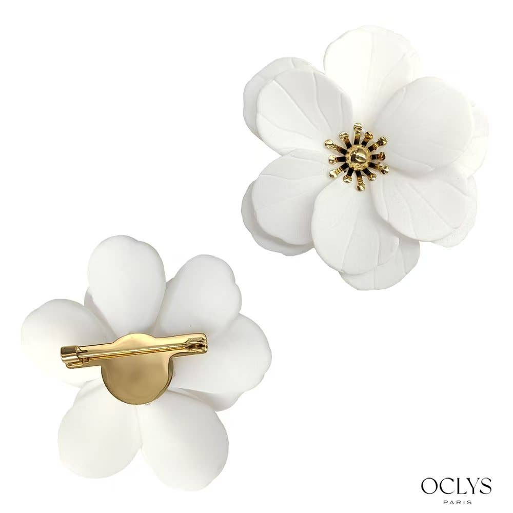 Oclys - Wholesale Brooch - PUU flower brooch and stainless steel Ginette3