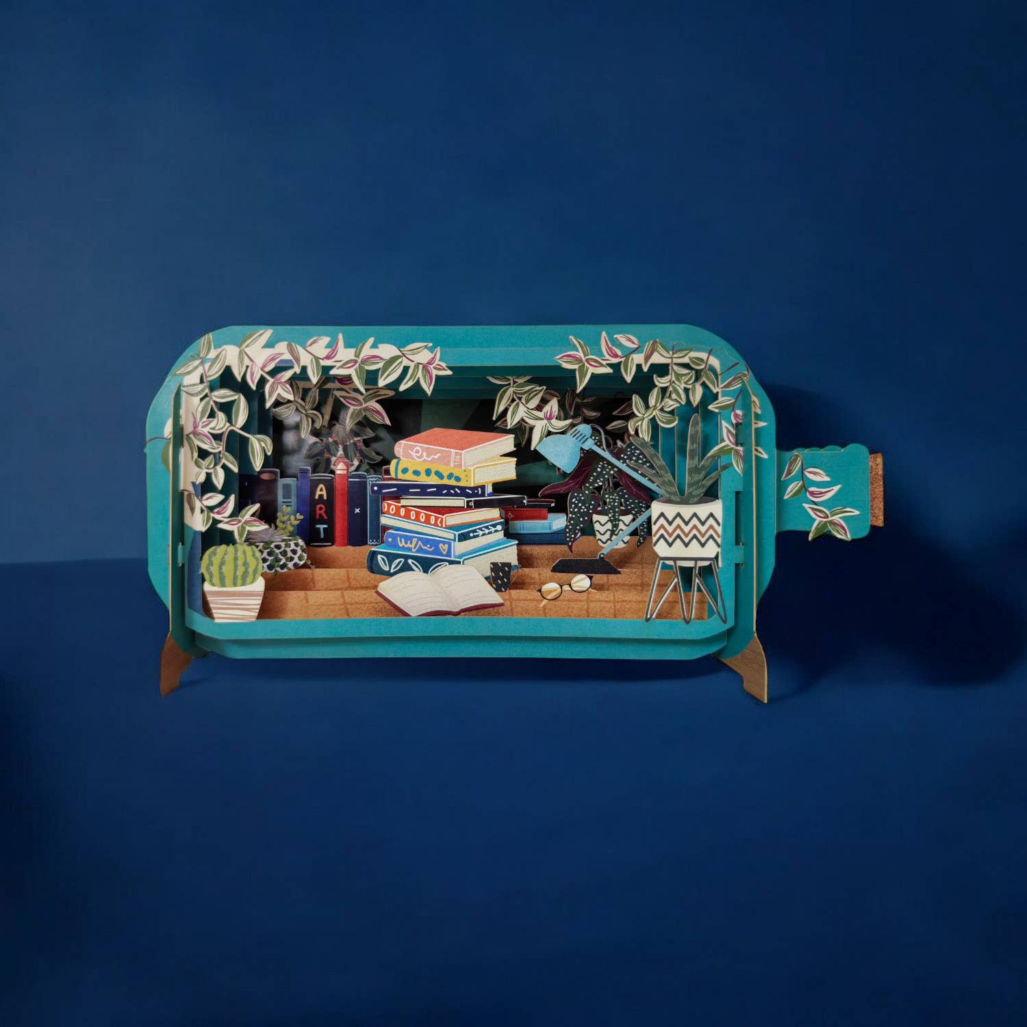 Alljoy Design - Wholesale Everyday Greeting Card - Message in a bottle pop up cards- Books