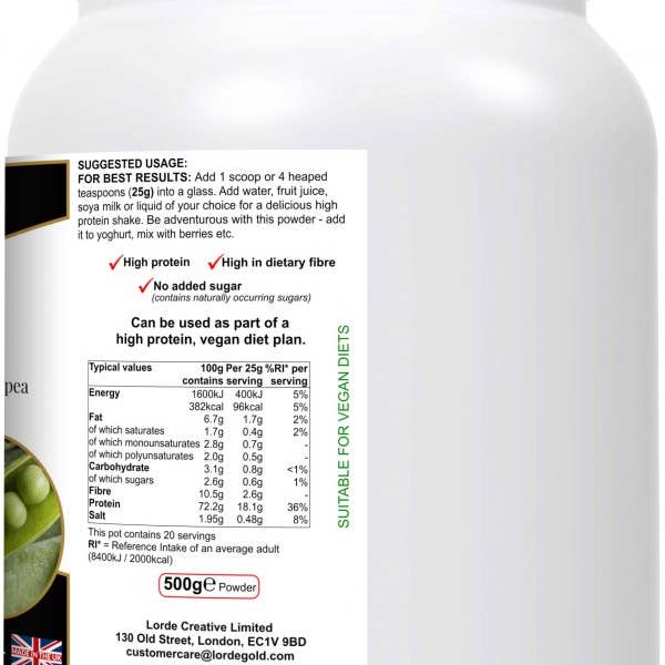 LordeGold - Wholesale Protein/superfood powder - Pea Protein Powder1