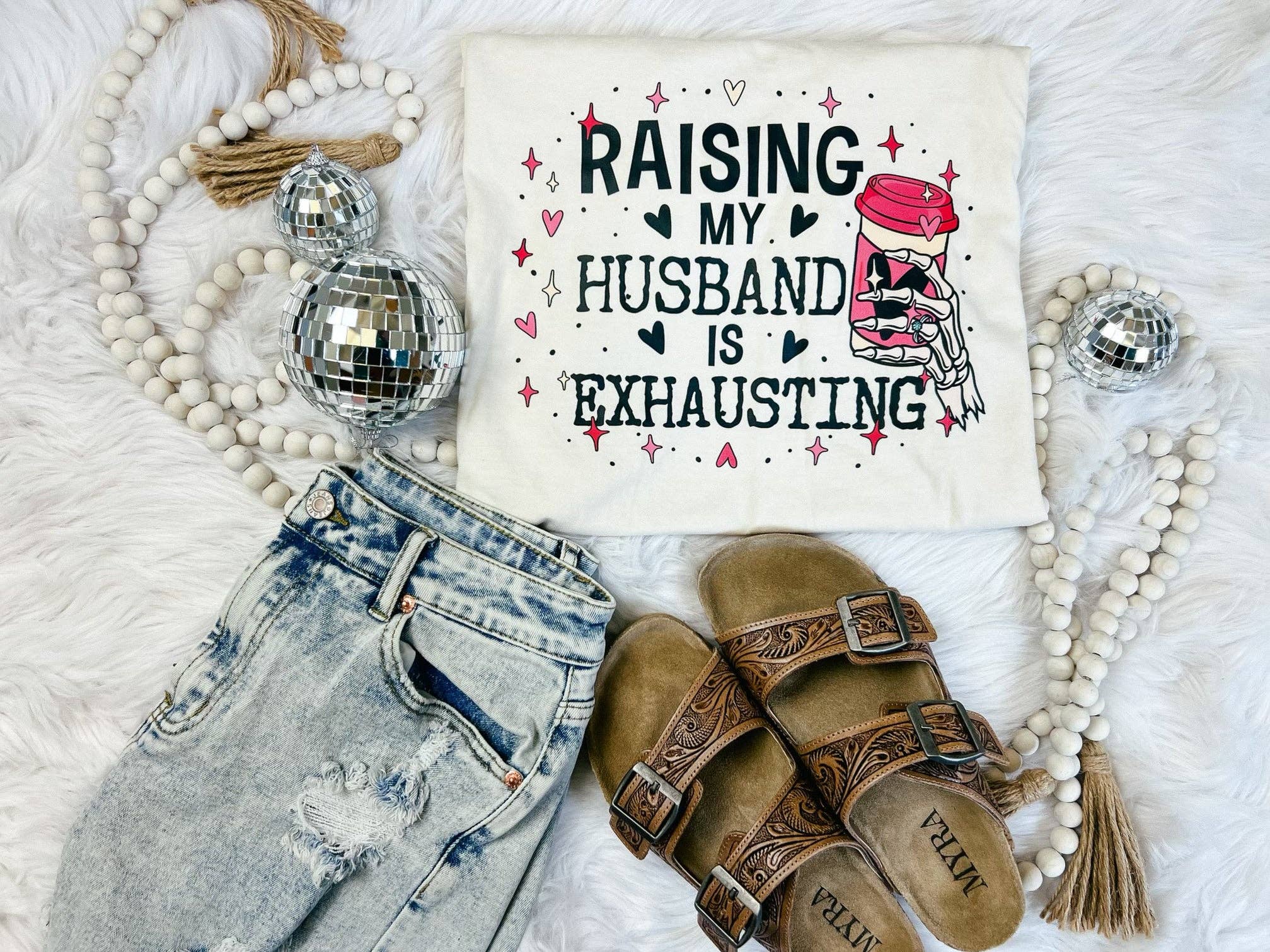 ZZ Threadz - Wholesale Screen Printed T-Shirt - Women's - Raising my Husband is Exhausting Comfort Colors0