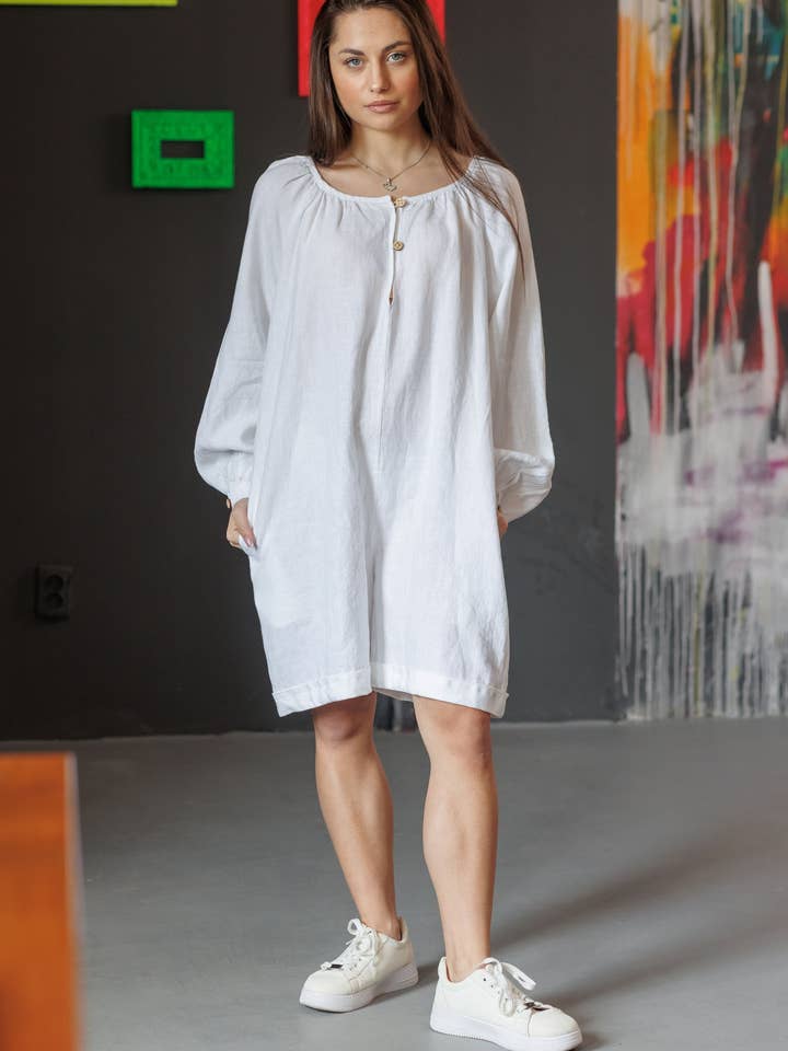 Peoria linen roompers for wholesale by VIL'NI