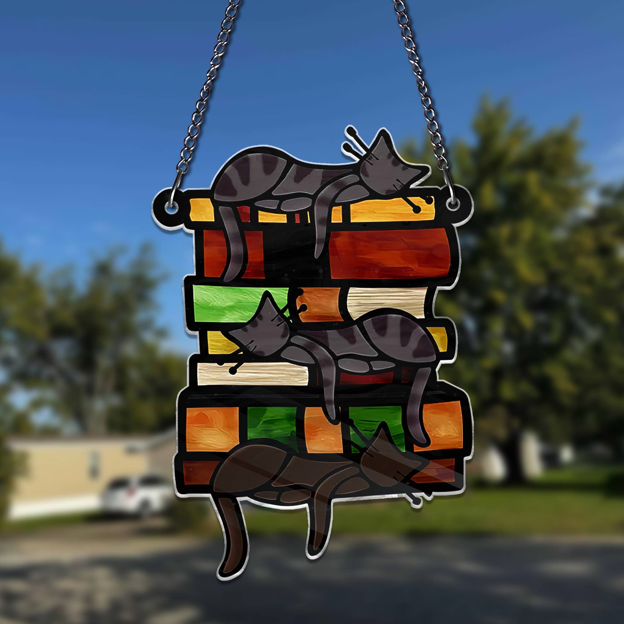 Merchemy - Wholesale Wall Decor - Kids & Baby - 3 Cats ACRYLIC Sleeping Cat on Book Cat Ornament Cat Love7