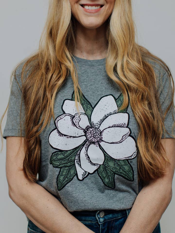 Cinza Heather Camiseta Magnolia para venda a revendedores na Faire