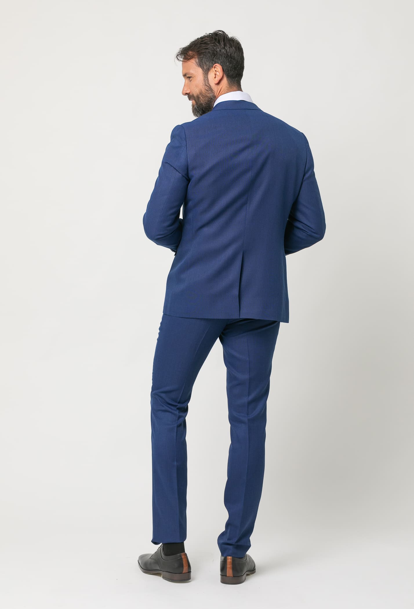 Ink Blue Slim Fit Suit False Plain with Elastane s/ grus for wholesale on Faire1