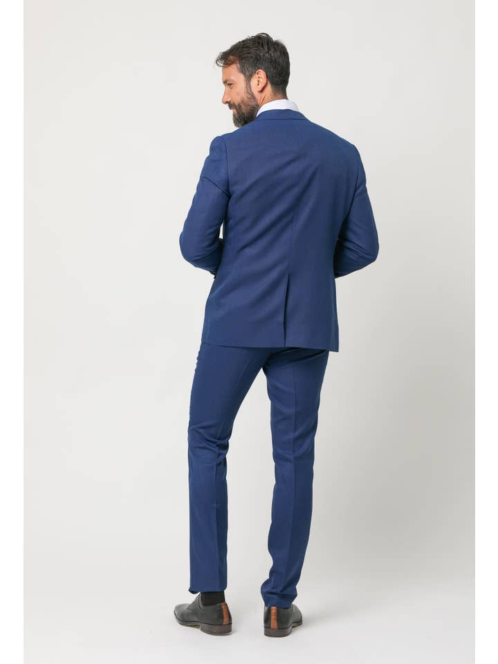Ink Blue Slim Fit Suit False Plain with Elastane s/ grus for wholesale on Faire1