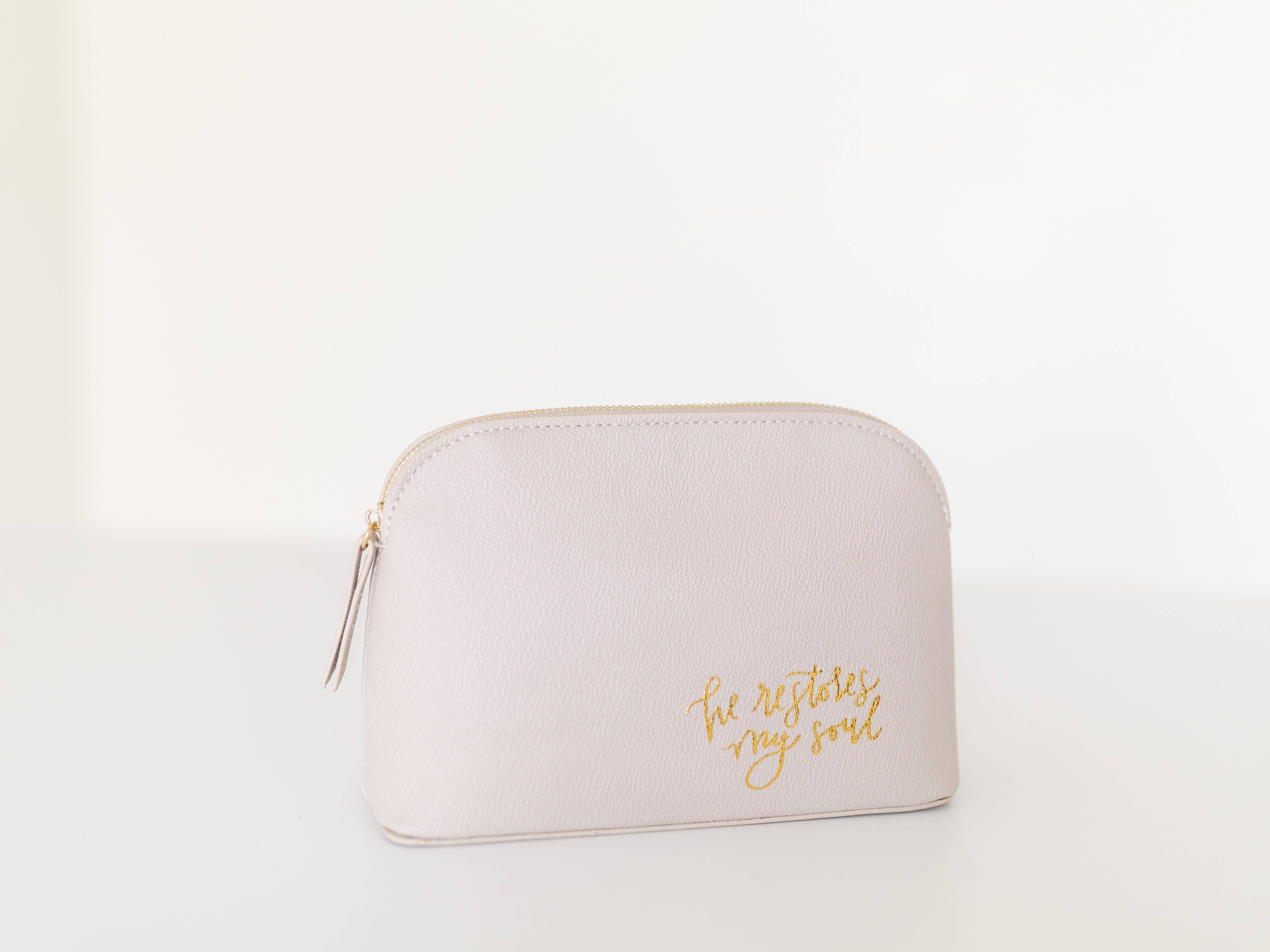 Grace Notes Ltd. - Christian Art and Gifts - Wholesale Pouch - Women's - Restores My Soul Zip Pouch1