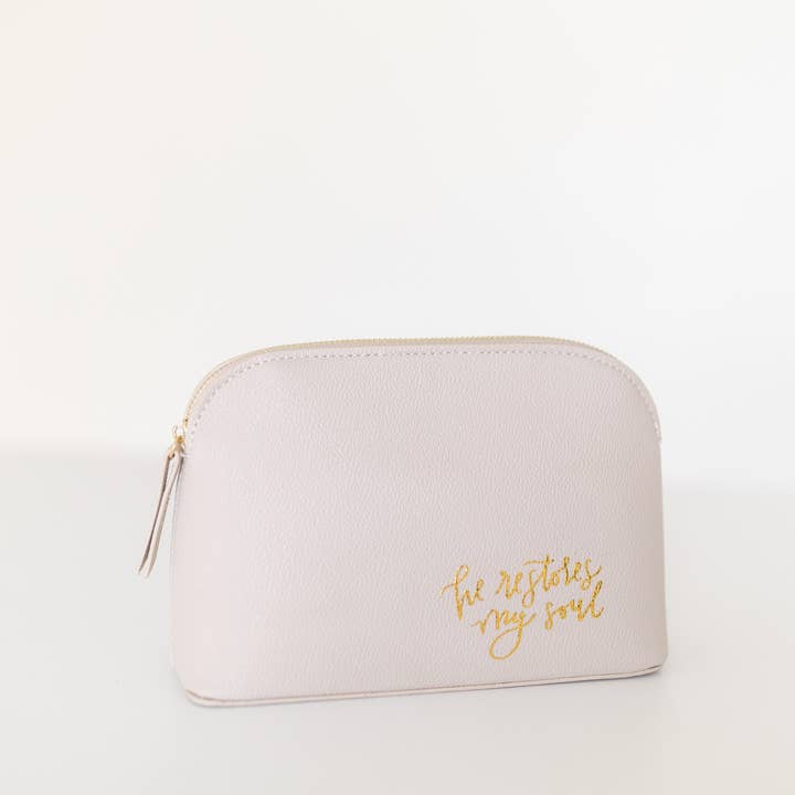 Grace Notes Ltd. - Christian Art and Gifts - Wholesale Pouch - Women's - Restores My Soul Zip Pouch1