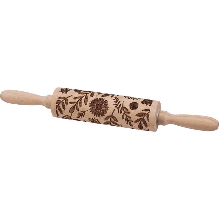 Primitives by Kathy - Wholesale Kitchen Tool/Gadget - Floral Embossed Rolling Pin