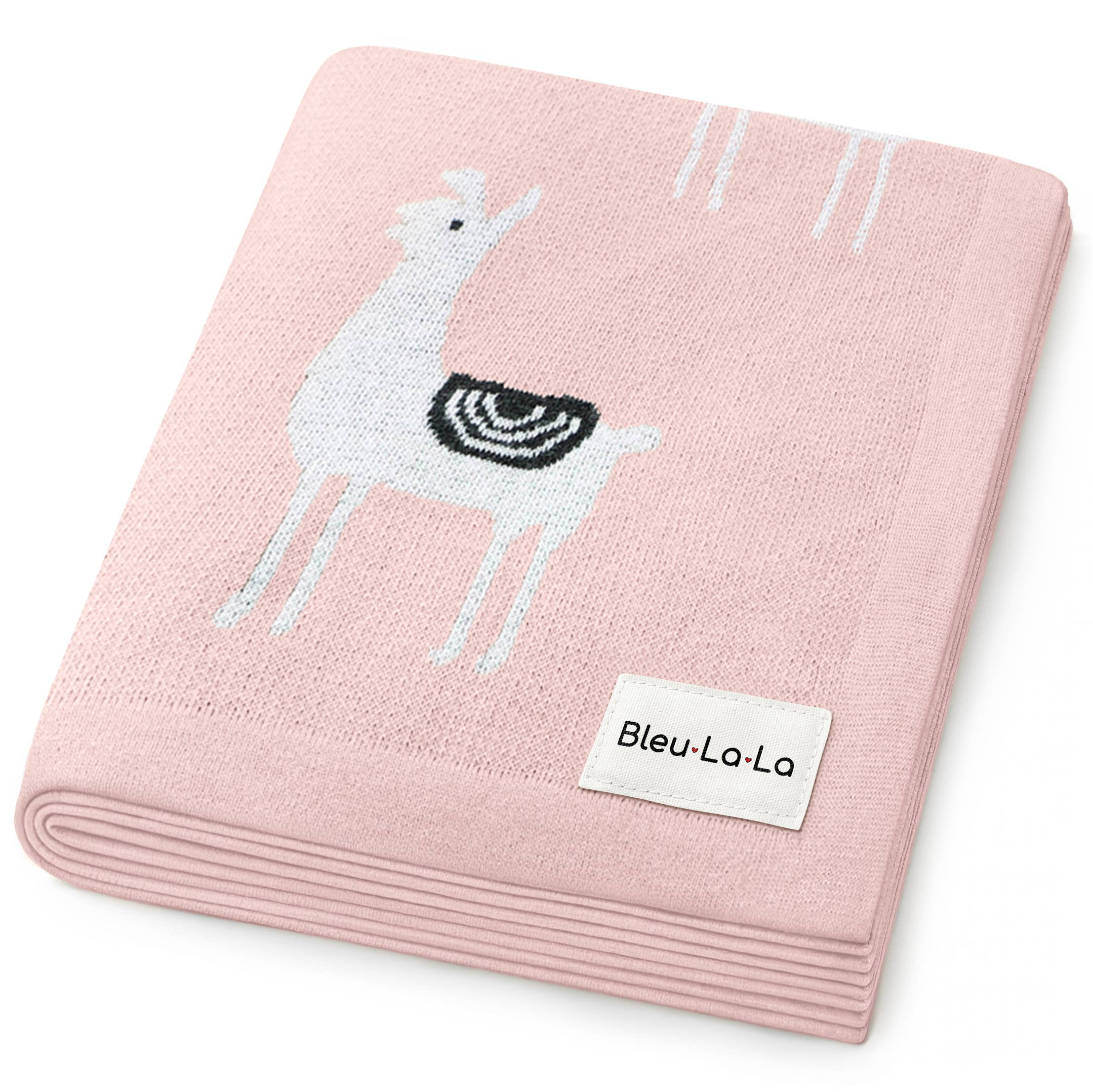 Bleu La La - Wholesale Receiving blanket – Baby - 100% Luxury Cotton Swaddle Receiving Baby Blanket - Llama10