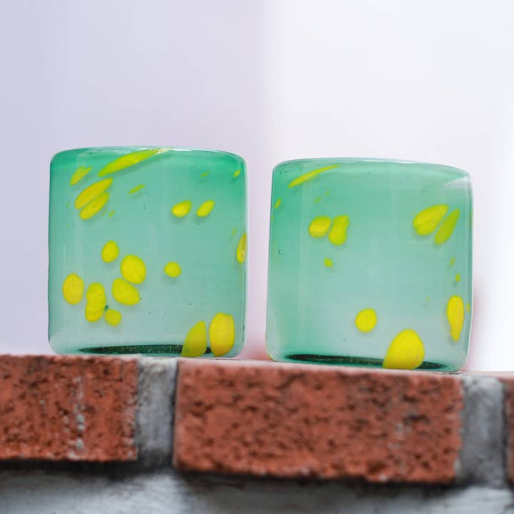 Håndblæst vin- eller cocktailglas tumbler - Estrella - Grøn for engroshandel hos LUZ Collection