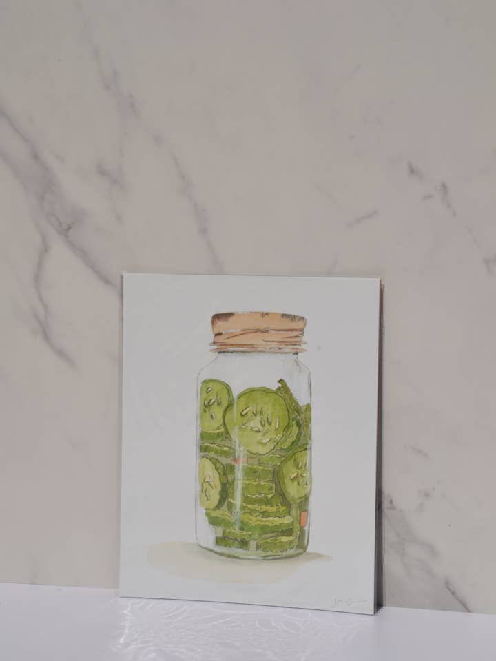 Pickle Jar Art Print for wholesale by Bear on Paper