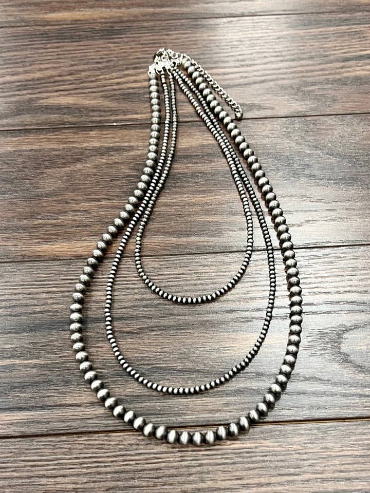 738808, Handmade 30" Navajo Bead Necklace for wholesale by ISAC Trading Inc