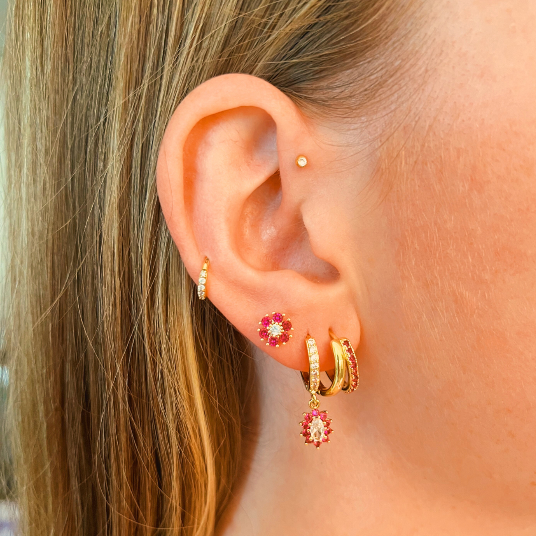 Rosies - Wholesale Hoop Earrings - Elena hoops fuchsia2