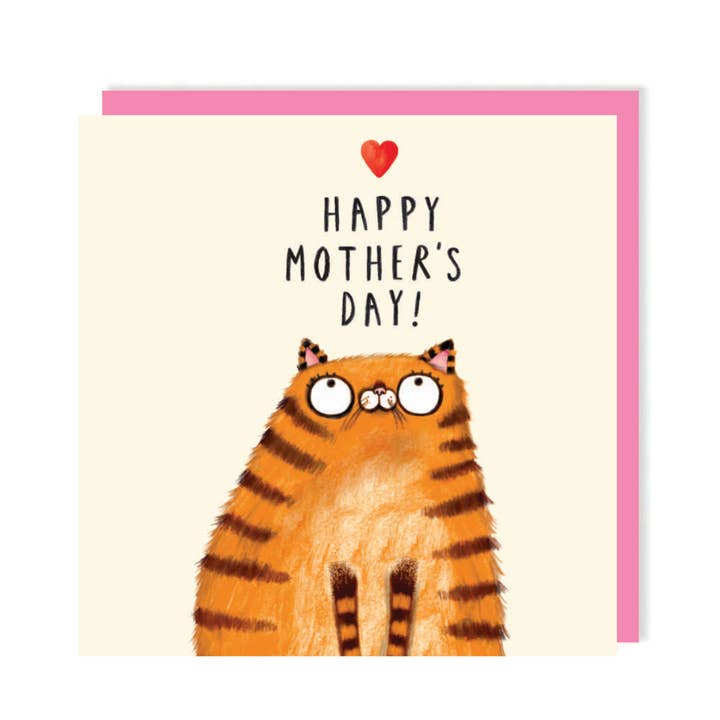 Ginger Cat Mother's Day Card | Cute Cat Greeting Card for wholesale by Charley Rabbit Cards