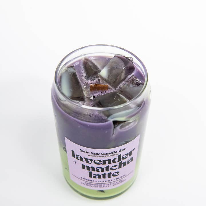 Noir Lux Candle Co - Wholesale Jar/Filled Candle - Iced Lavender Matcha Latte Coffee Candle5