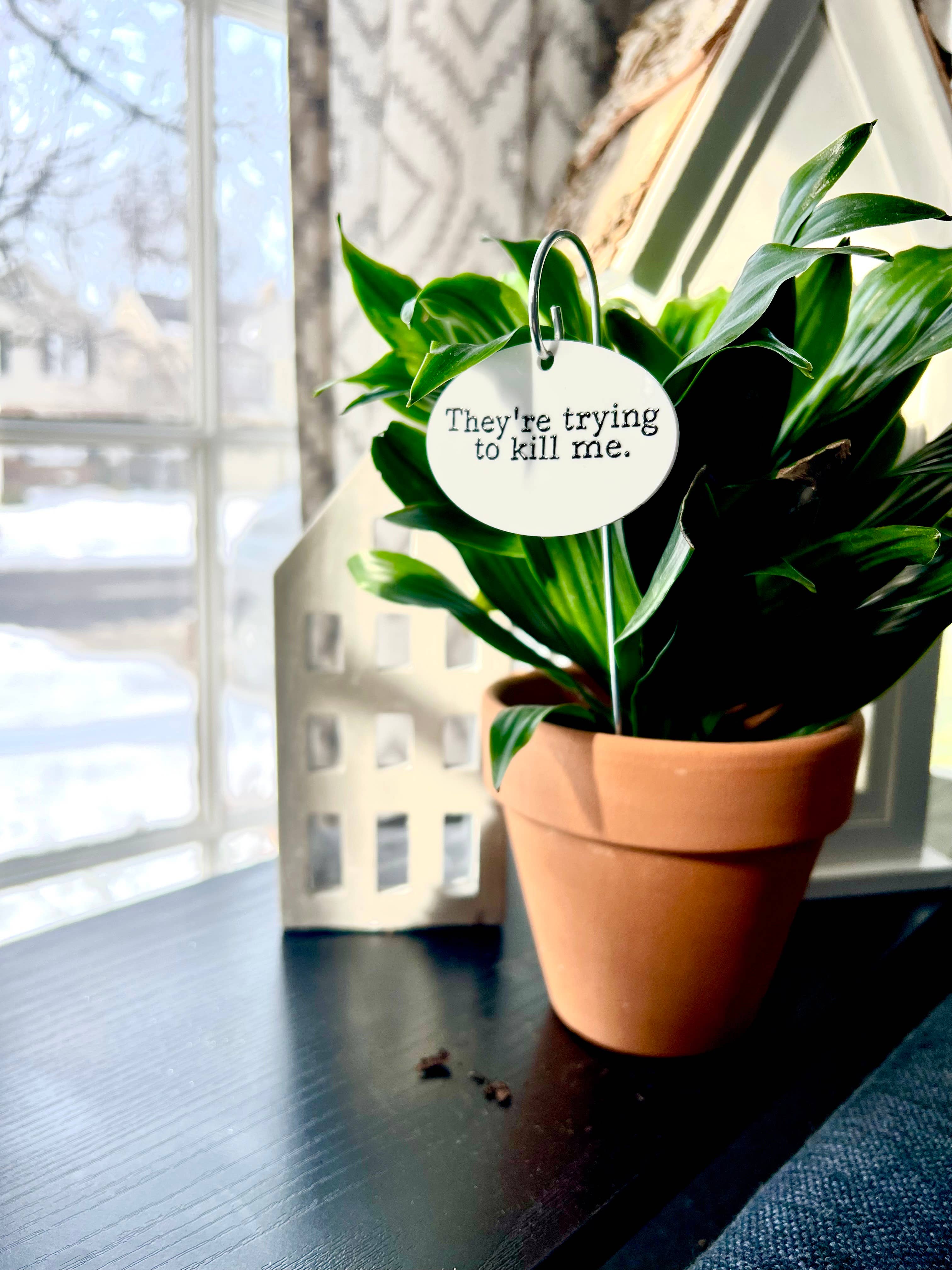 Buffalovely - Wholesale Garden/lawn stake - They're Trying To Kill Me Flower Pot Plant Stake 2