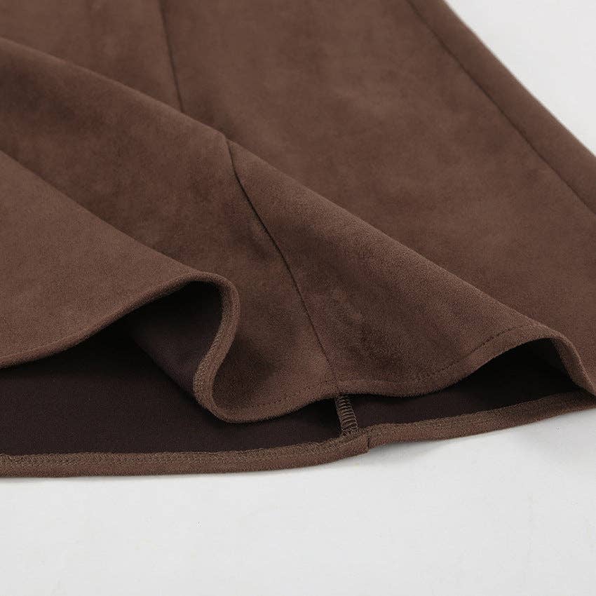 Marayn - Wholesale Skirt - Women's - Vintage Brown Knit Midi Skirt Chic Fall Style13