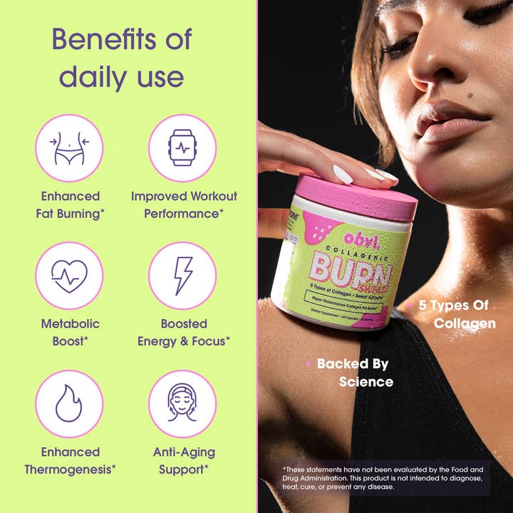Obvi - Wholesale Oral Supplement/Vitamin - Obvi Burn Sweat - Collagenic Fat Burn & Energy Boost