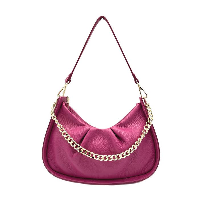 Suie Valentini srl - Venta al por mayor Bolso con correa - Mujer - Bolso con cadena de piel auténtica, fabricado en Italia, art. 112440