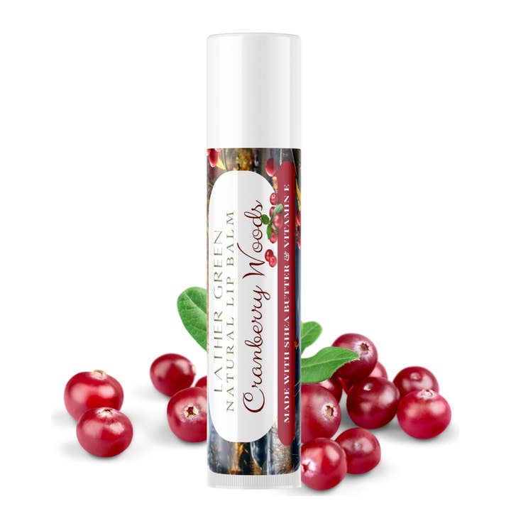 Cranberry Woods with a Tart, Fruity Essence All Natural Lip for wholesale by LatherGreen