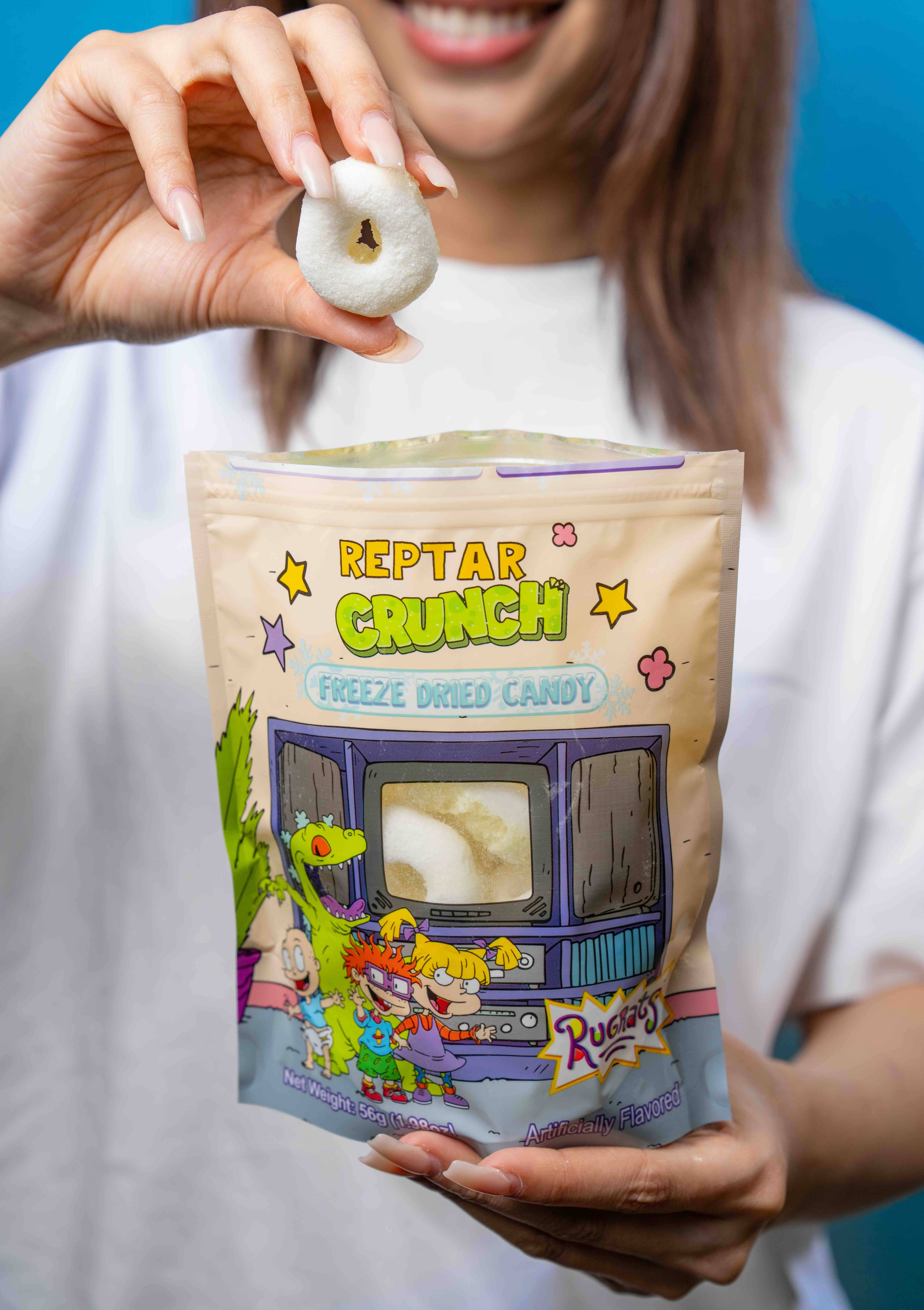 Bubblegum Kids - Wholesale Hard Candy - Rugrats Reptar Crunch Freeze Dried Candy - 1.97oz, 10ct RRP3