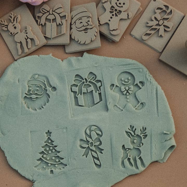 Kinfolk Pantry - Wholesale DIY Craft Kit - Kids - Christmas Eco Stamp Set - Playdough Tool4