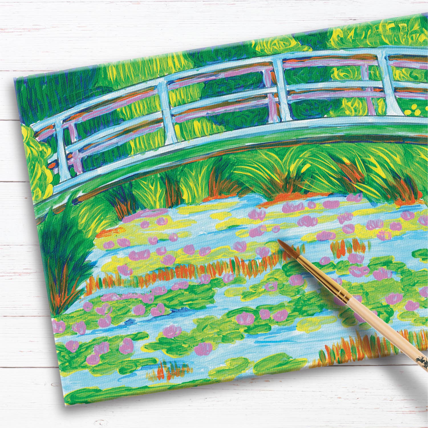Faber-Castell / Creativity for Kids - Wholesale DIY Craft Kit - Kids - Paint by Number Museum Series - The Japanese Footbridge6