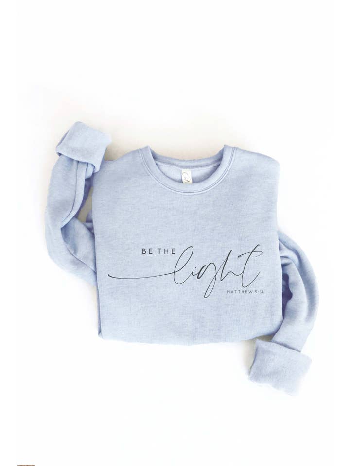 OAT COLLECTIVE - Wholesale Graphic Sweatshirt - Women's - BE THE LIGHT MATTHEW 5:14 Graphic Sweatshirt5