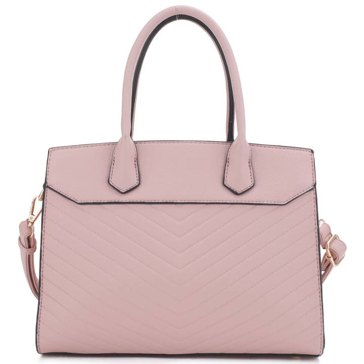 MT20396 Chevron Quilted Satchel for wholesale by M&M HANDBAGS, LLC.