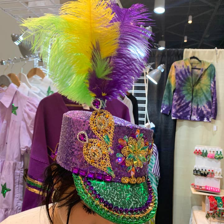 SongLily – Großhandel Hutzubehör – Damen – Mardi Gras Marshut mit Pailletten und Stein 1