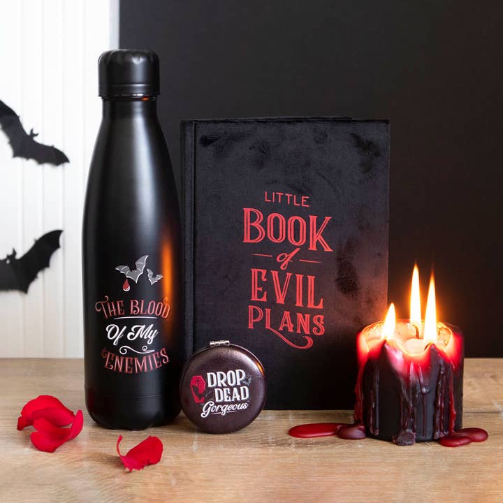Something Different Wholesale - Wholesale Water Bottle - The Blood Of My Enemies Gothic Vampire Metal Water Bottle