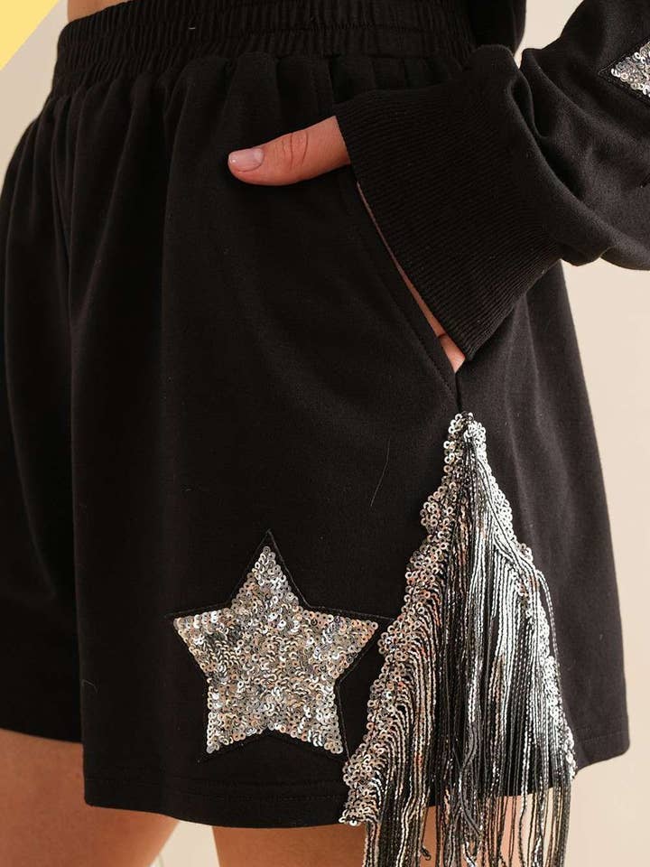 Sequin Fringe Short for wholesale by Main Strip