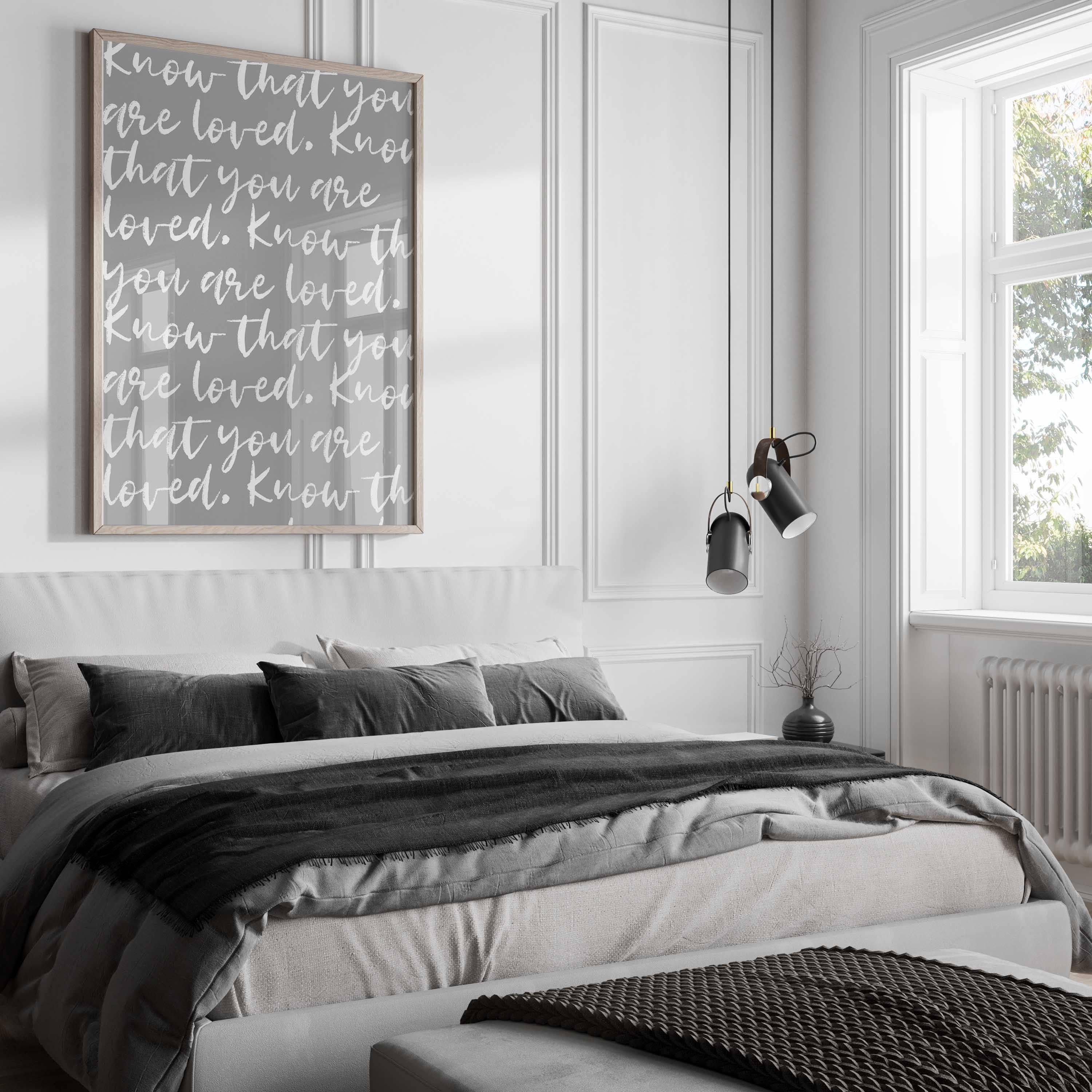 D'LUXE PRINTS - Wholesale Art Print - Know That You Are Loved Script Print15