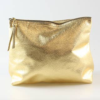 Zina Kao Exclusives - Wholesale Makeup/Cosmetic Bag - The Metallic Makeup Clutch: 3 sizes! (Stewart/Martin/Loren)