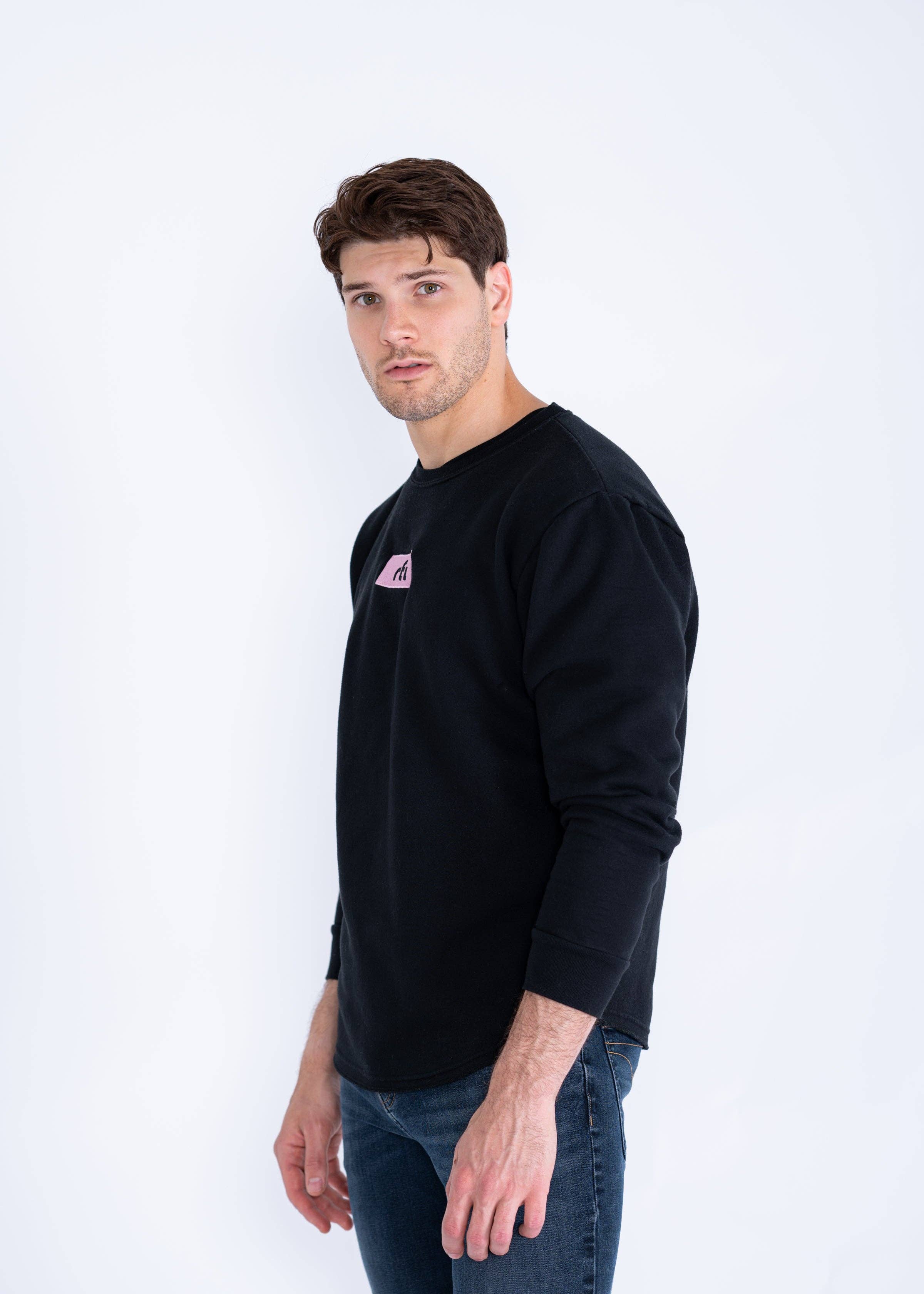 RFi Apparel – wholesale Sweatshirt - Dam – RFI Curved Hem Pullover [Rosa på Rosa Box Logo]1