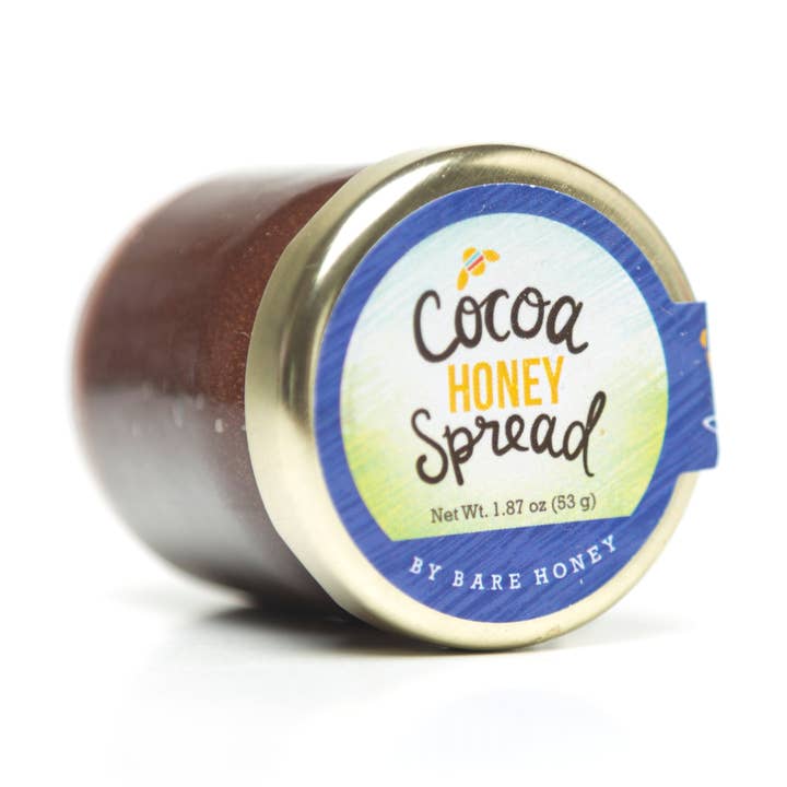 Cocoa Spreadable Honey, Mini 1.87 oz Jar for wholesale by Bare Honey