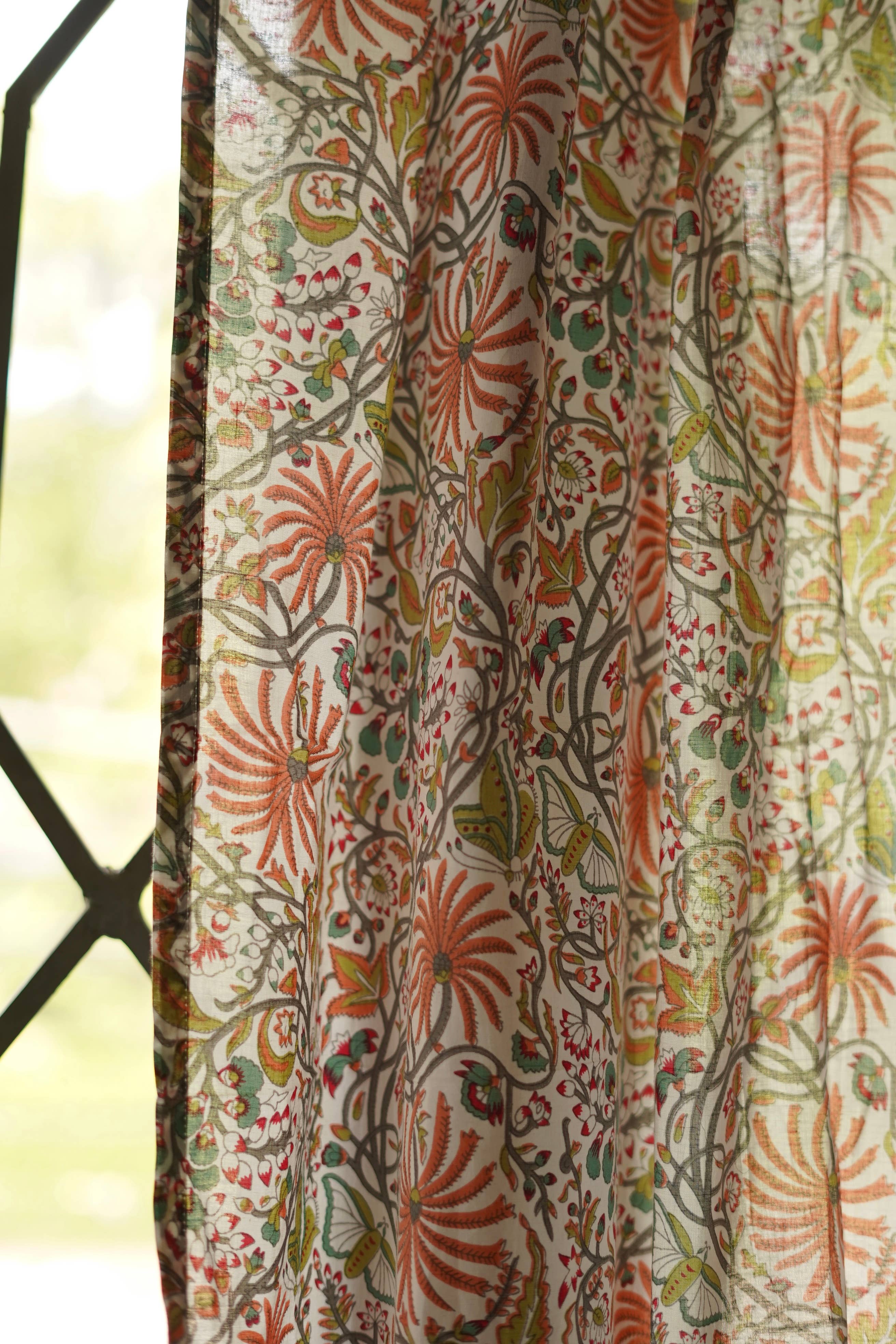 Annahmol - Wholesale Curtain - Vintage Inspired Botanical Sheer Curtains: Assorted Prints37