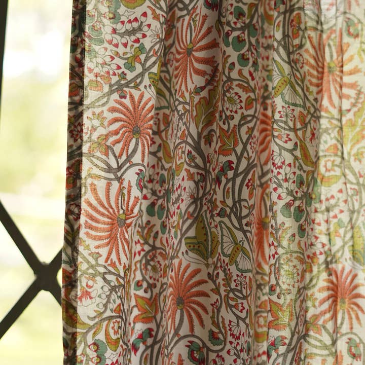 Annahmol - Wholesale Curtain - Vintage Inspired Botanical Sheer Curtains: Assorted Prints37