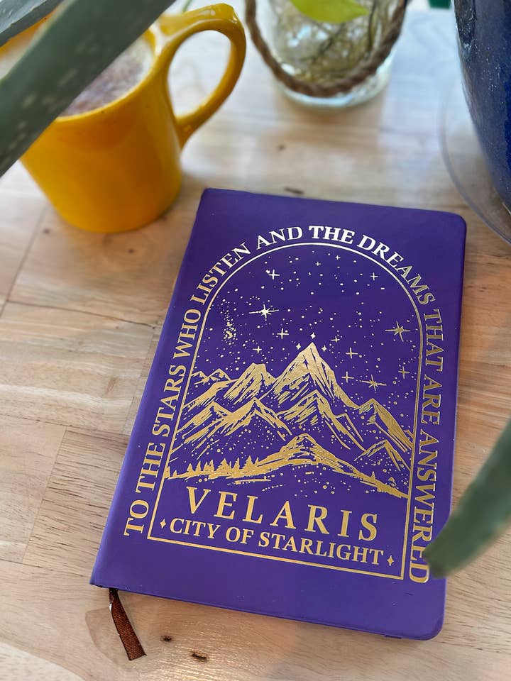 To the Stars Gold Foil A5 Journal for wholesale by Charmed by Nathalie Ann