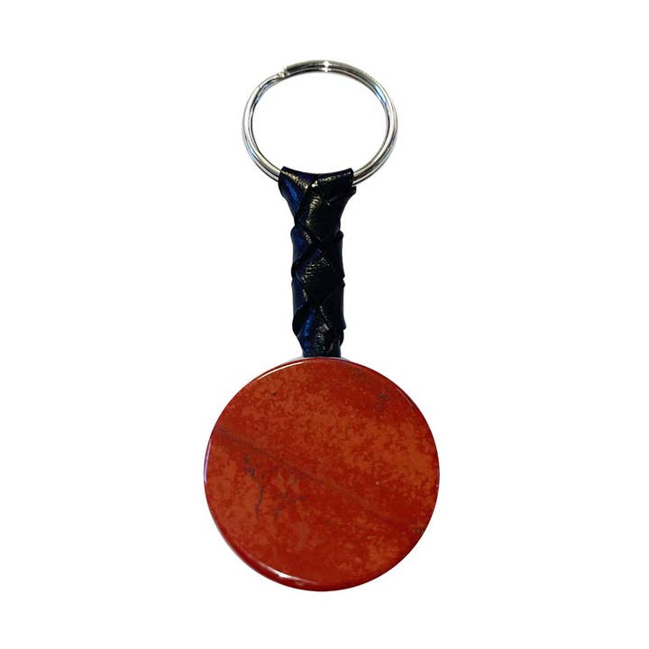 Llavero de jaspe rojo - Disco para venta al por mayor de France Mineraux