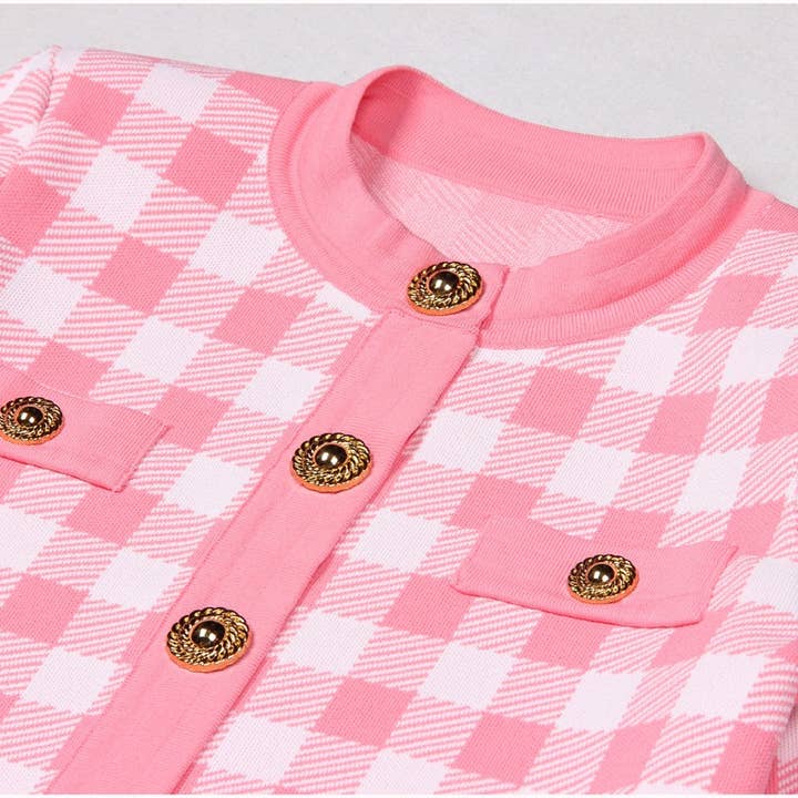 Productseeker - Wholesale Cardigan - Women's - JK071 Chic Plaid Cardigan Jacket - Autumn Essential14