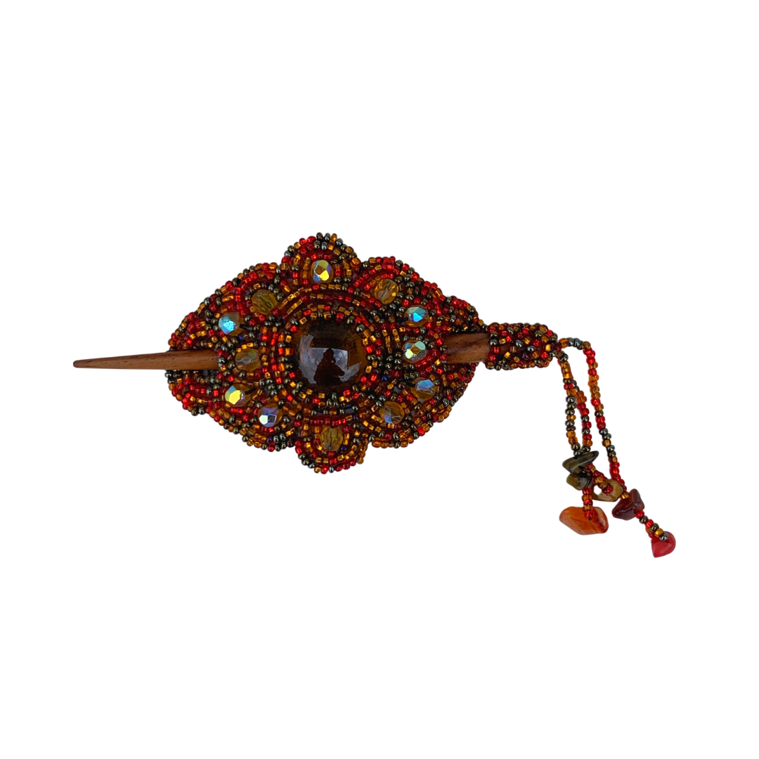 Lumily - Wholesale Barrette - Women's - Michelle Seed Bead Hair Barrette - Guatemala11