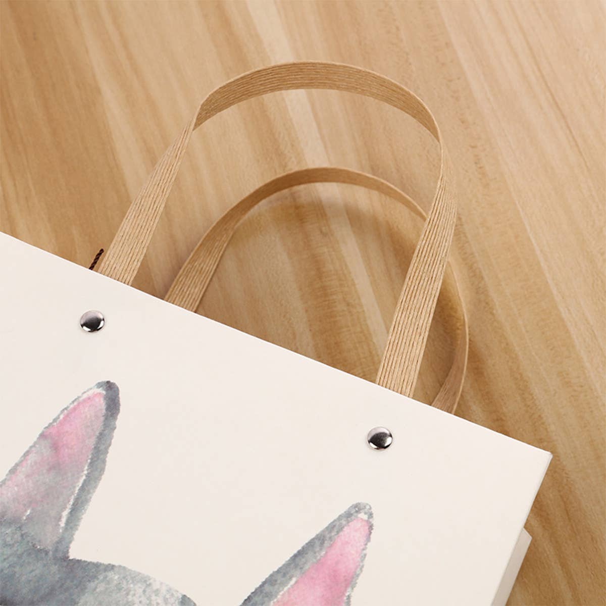 Beige INS STYLE SMALL FRESH CAT PAPER HANDBAG GIFT BAG_CWMM1036 for wholesale on Faire5