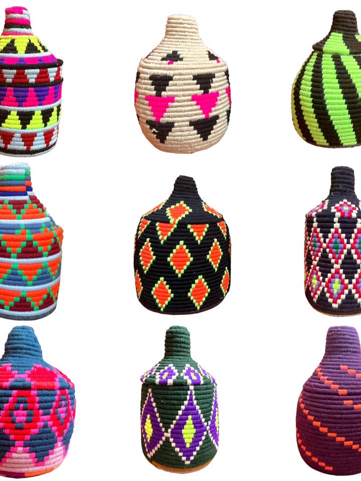 Berber Baskets - NEON for wholesale by SOUK in the CITY