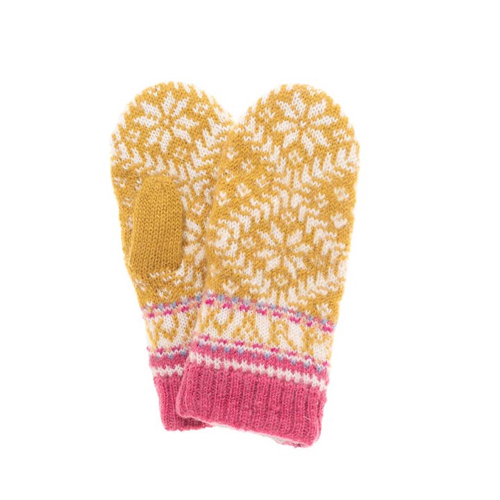 Yellow Novelty Nordic Mittens for wholesale on Faire