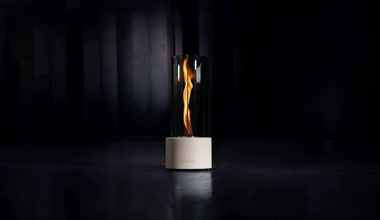 Neon Kactus – wholesale Decorative tabletop object – Ardour Enya - Indoor & Outdoor Tabletop Fire Pit - (Cream)1