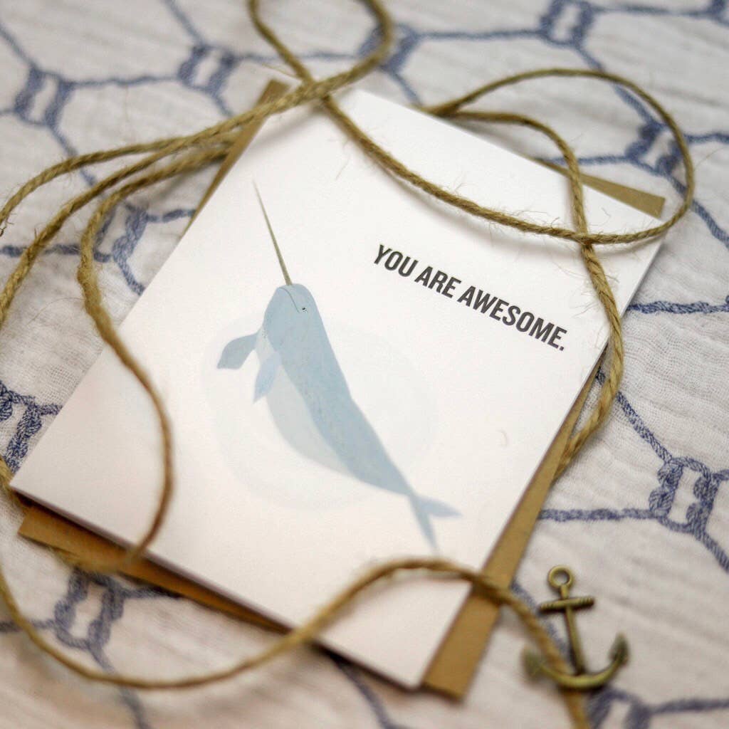 The Card Bureau - Vente Cartes de déclaration d'amour - Carte de narval impressionnante1