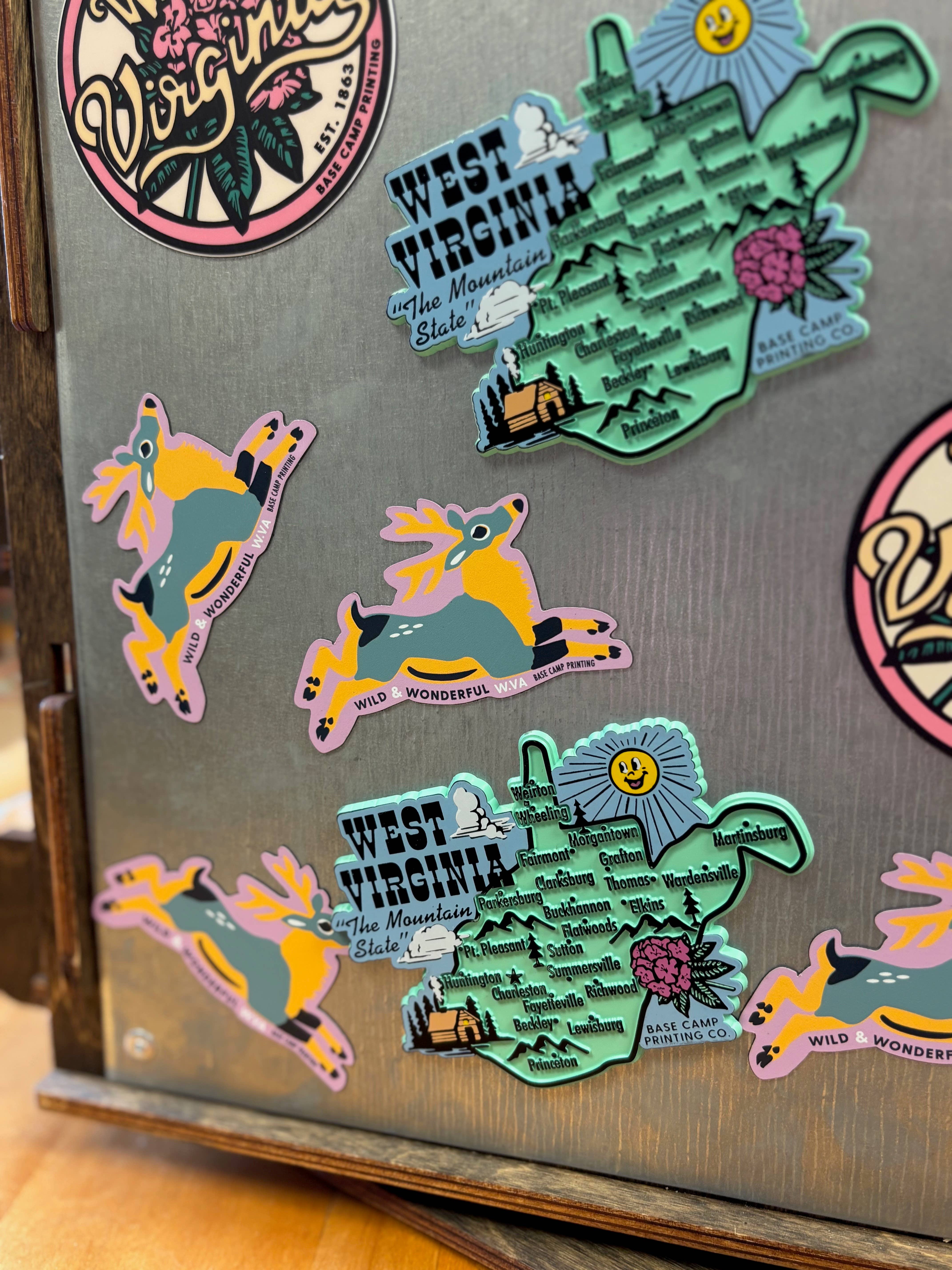 Base Camp Printing Co. - Wholesale Magnet - Flat West Virginia Magnets